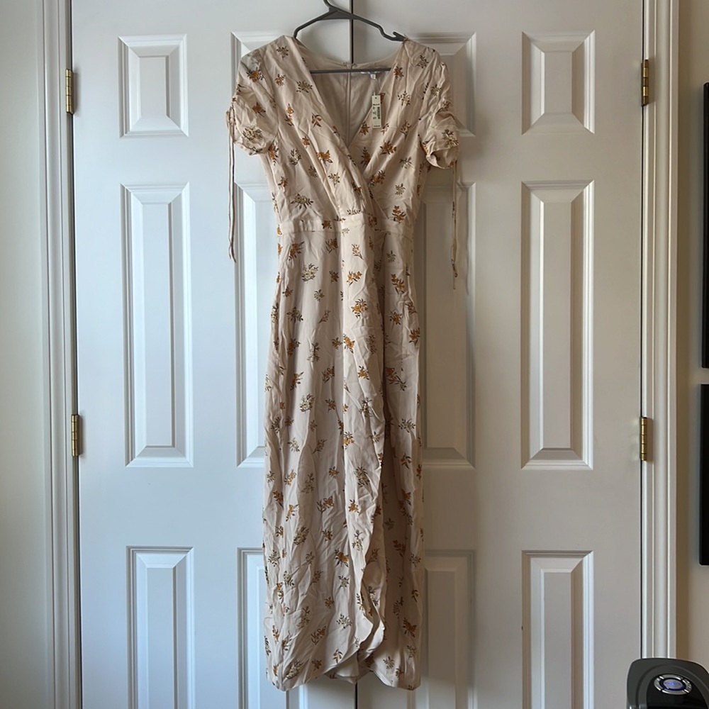 Madewell Flower Print Midi Dress